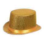 Hut Zylinder gold Glitzer