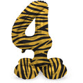 Folienballon Zahl Nr. 4 Tiger Chic 41cm luftbefüllbar