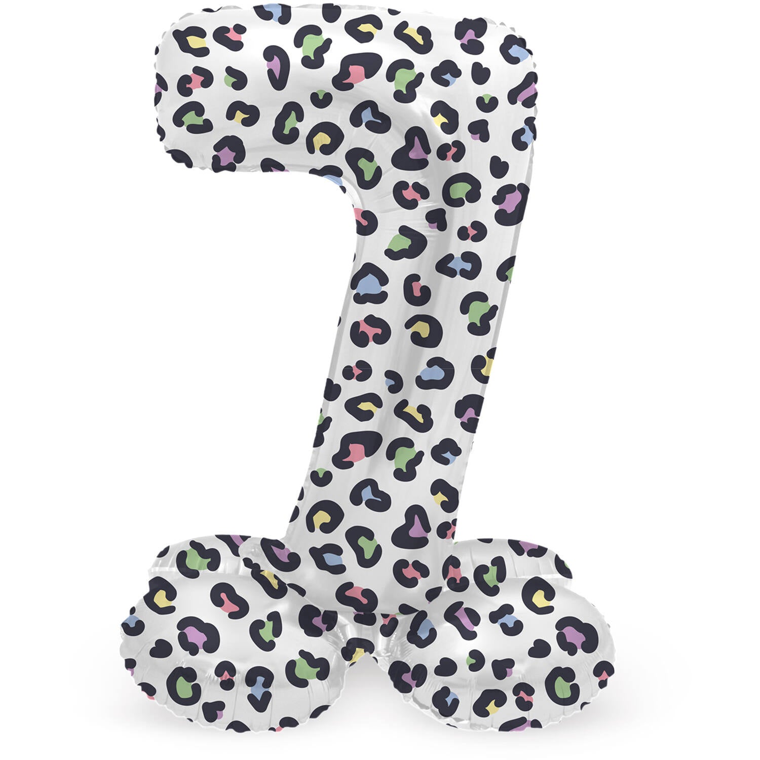 Folienballon Zahl Nr. 7 Panther 41cm luftbefüllbar