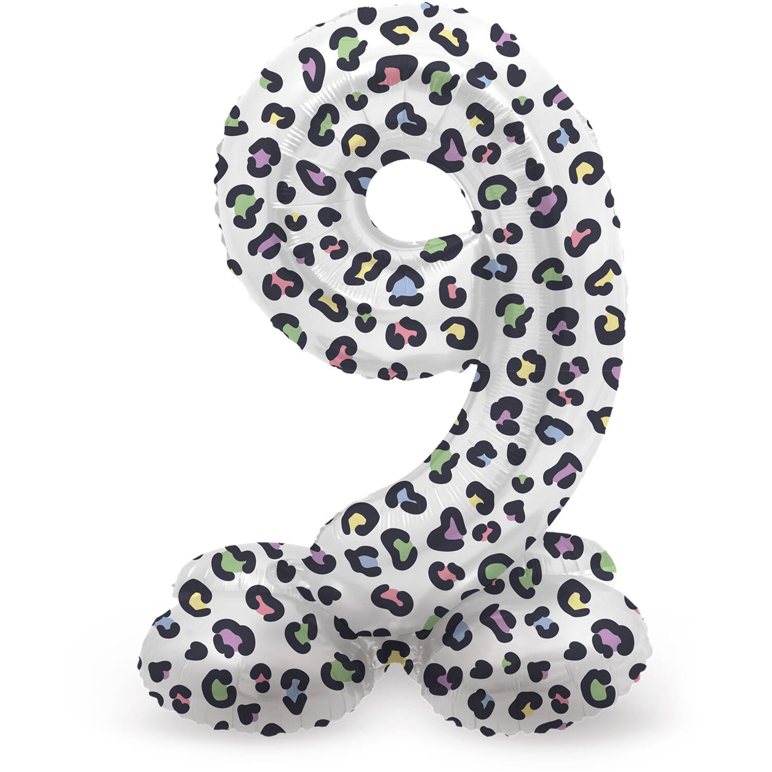 Folienballon Zahl Nr. 9 Panther 41cm luftbefüllbar