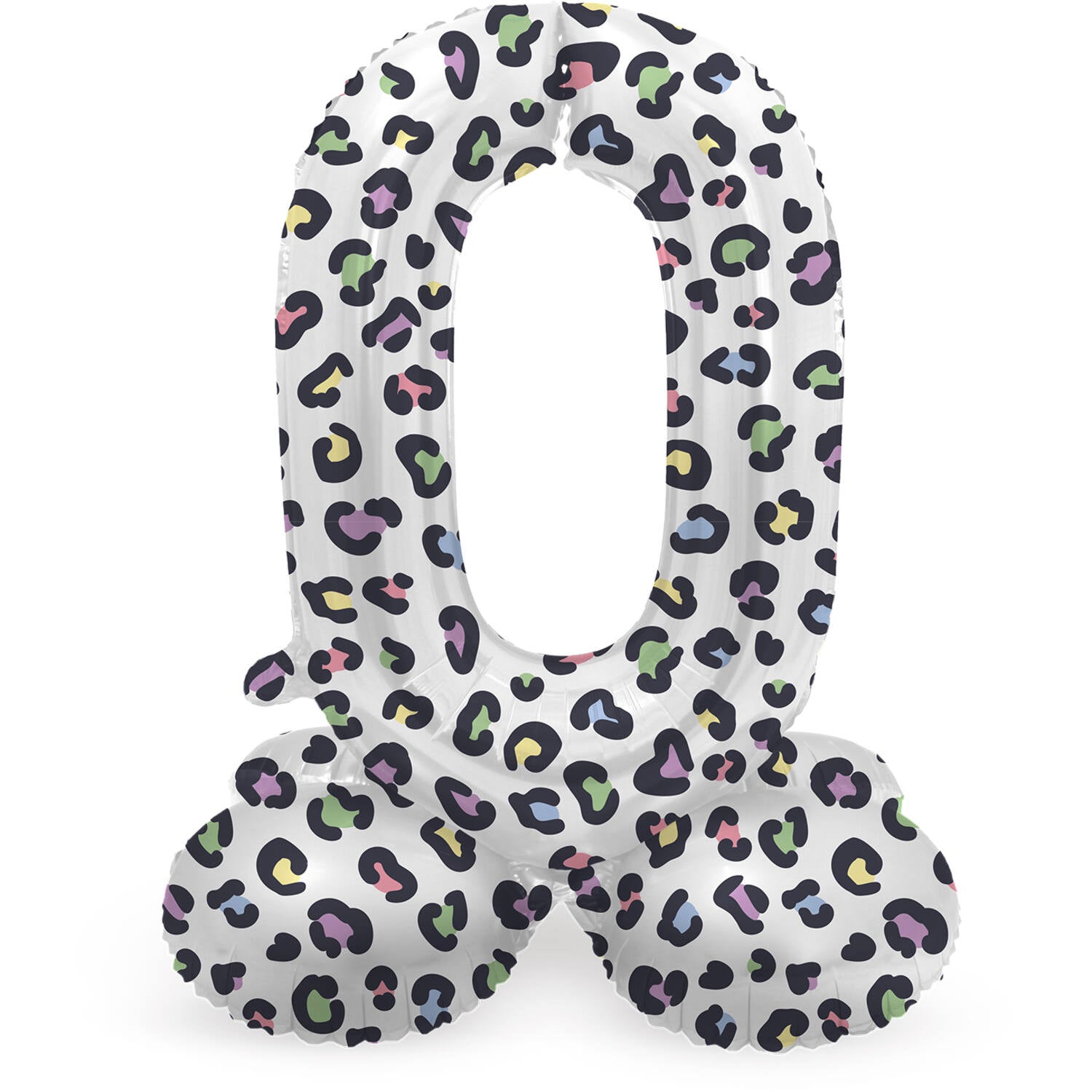 Folienballon Zahl Nr. 0 Panther 41cm luftbefüllbar
