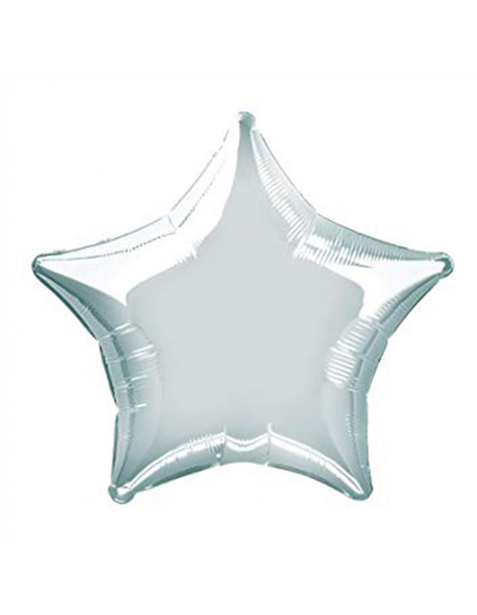 Folienballon Stern silber 45cm