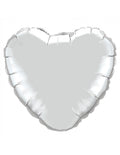 Folienballon Herz silber 45cm