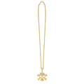 Halskette Totenkopf Gold Glitzer