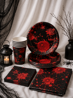 Halloween-Partyset „Blutspritzer“ für 6 Personen – 19-teilig