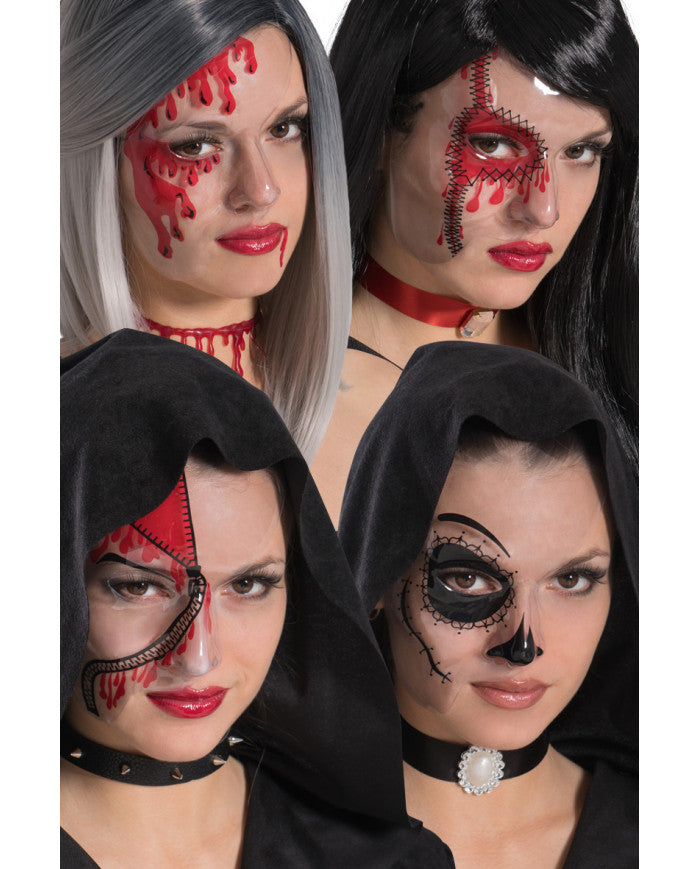 Transparente Halbgesichtsmaske sortiert
