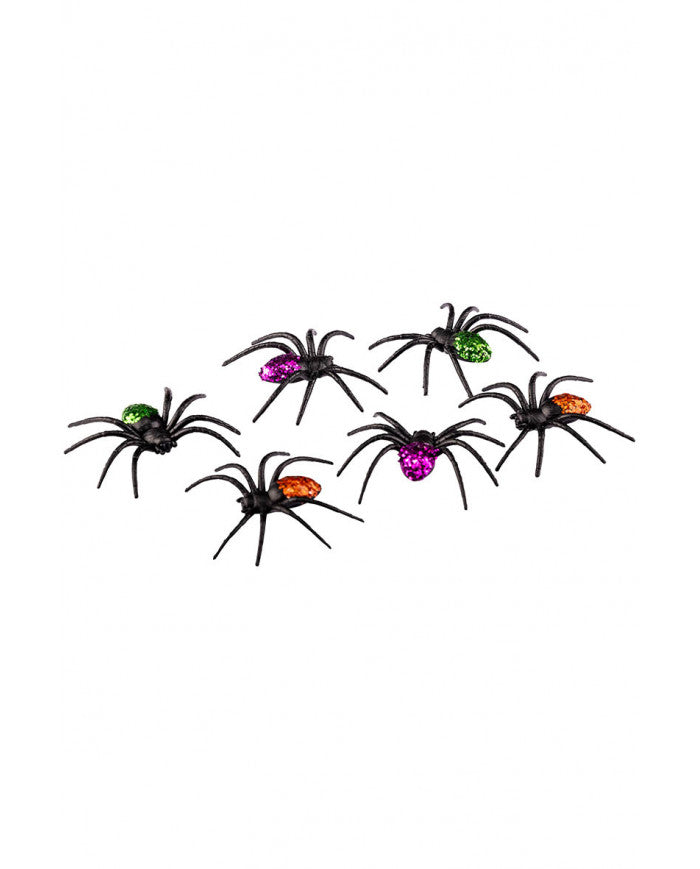 6x Glitzerspinne 8cm