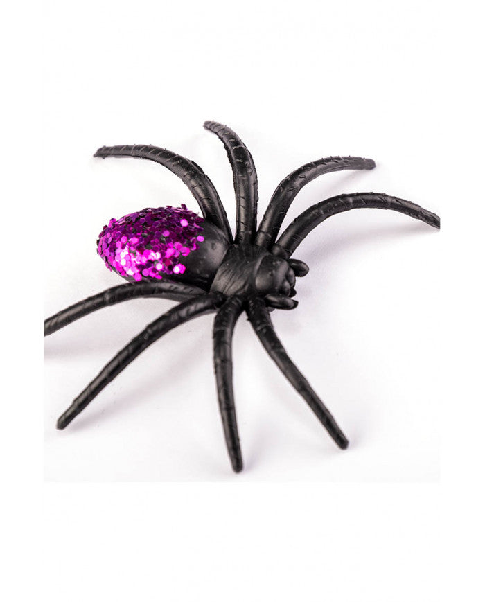 6x Glitzerspinne 8cm