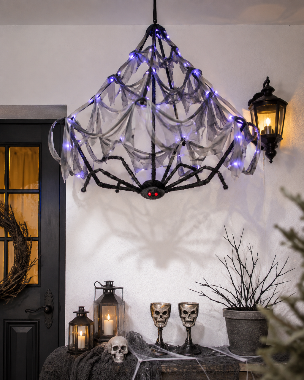 Spinnennetz Kronleuchter LED 75cm