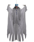 Horrorclown blaue Haare 180cm