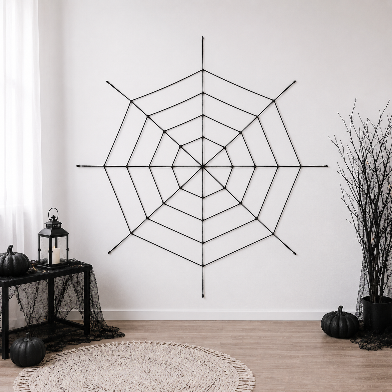 Spinnennetz schwarz 150cm