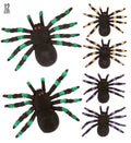 2x Spinne 12cm schwarz beflockt
