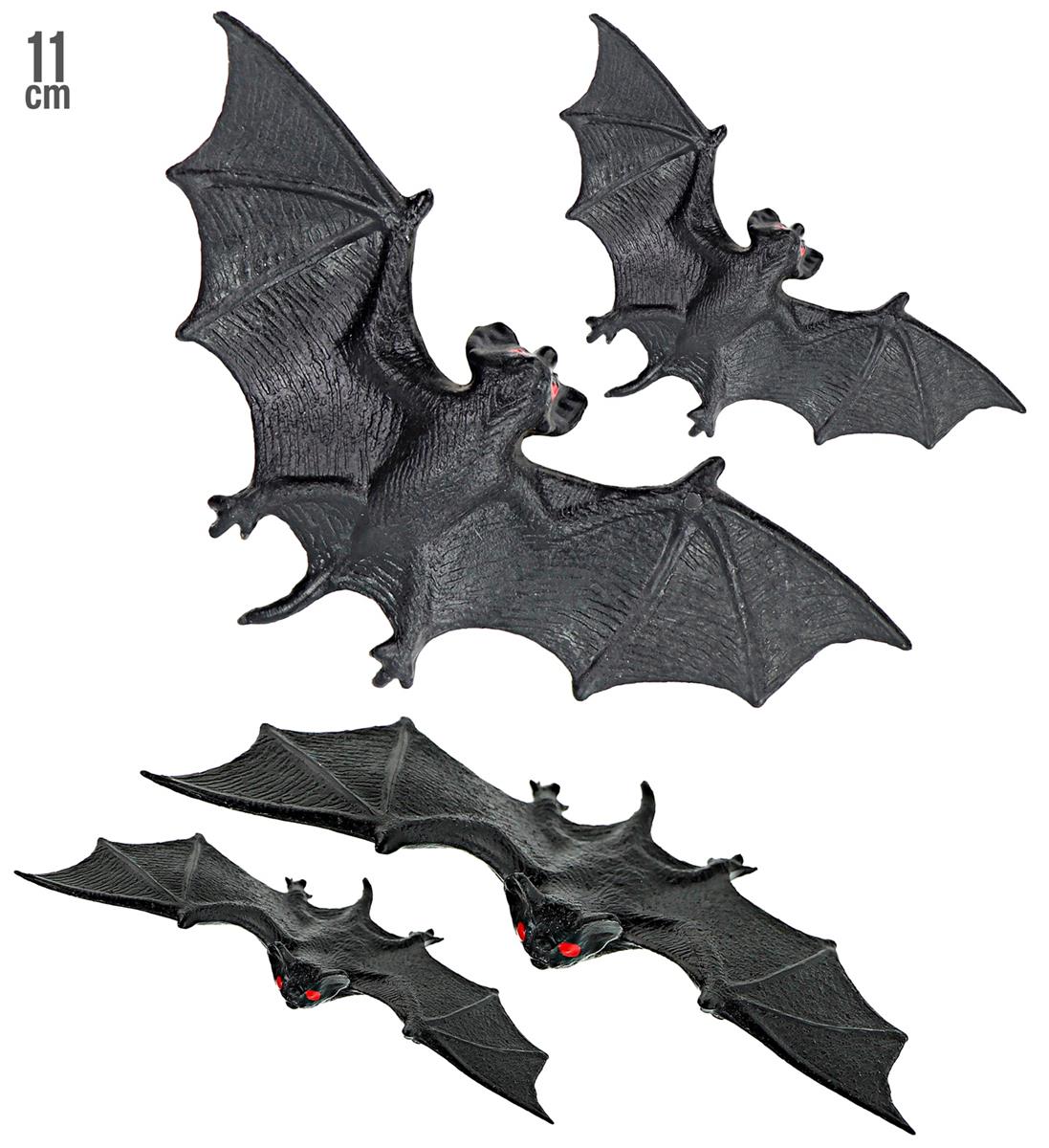 4x Fledermaus 11cm schwarz