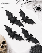 4x Fledermaus 11cm schwarz