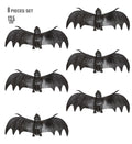 6x Fledermaus 14cm schwarz
