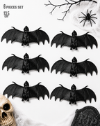 6x Fledermaus 14cm schwarz