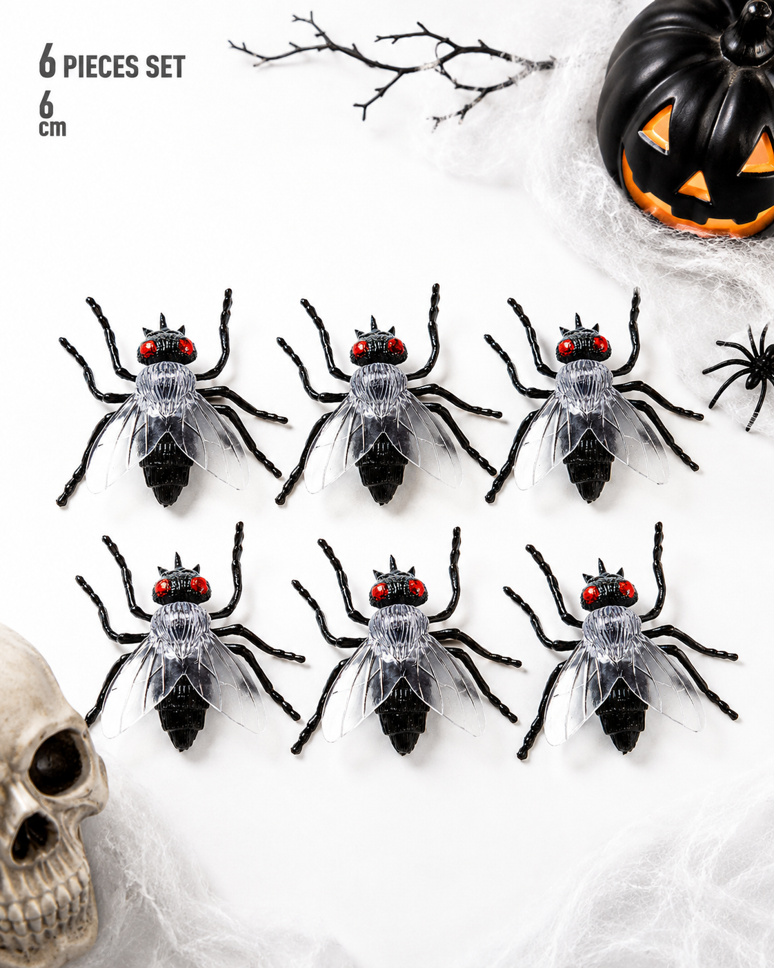 6x Monsterfliege 6cm Länge