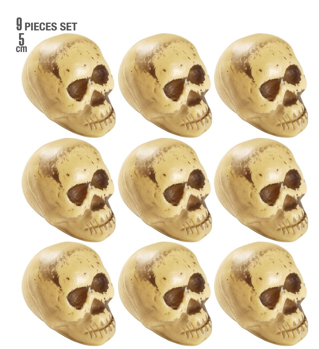 9x Totenkopf 5cm Durchmesser