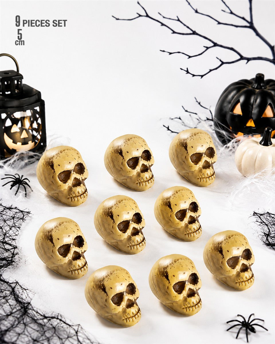 9x Totenkopf 5cm Durchmesser