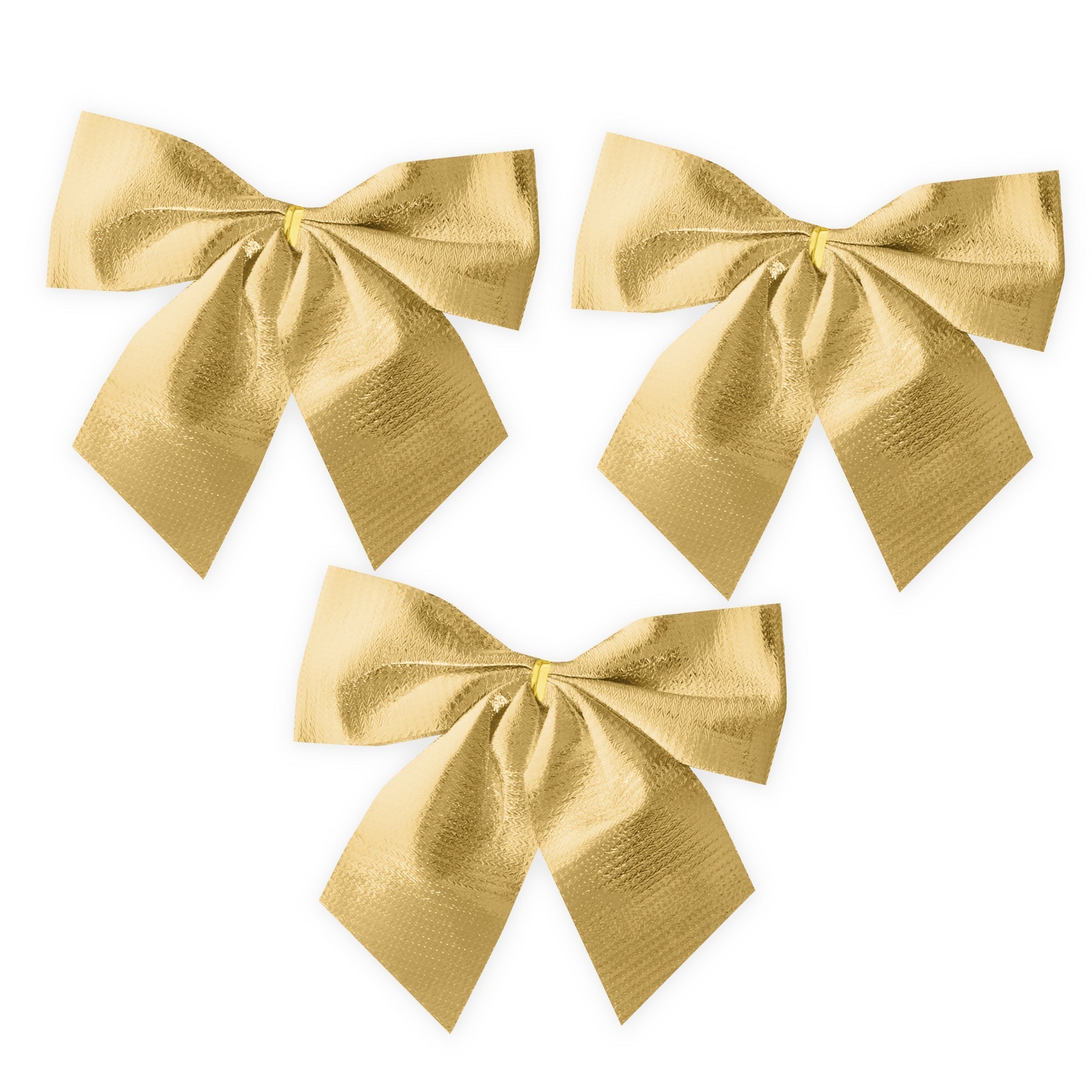 3x Schleife gold 12x10cm