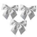3x Schleife silber 12x10cm