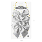 3x Schleife silber 12x10cm