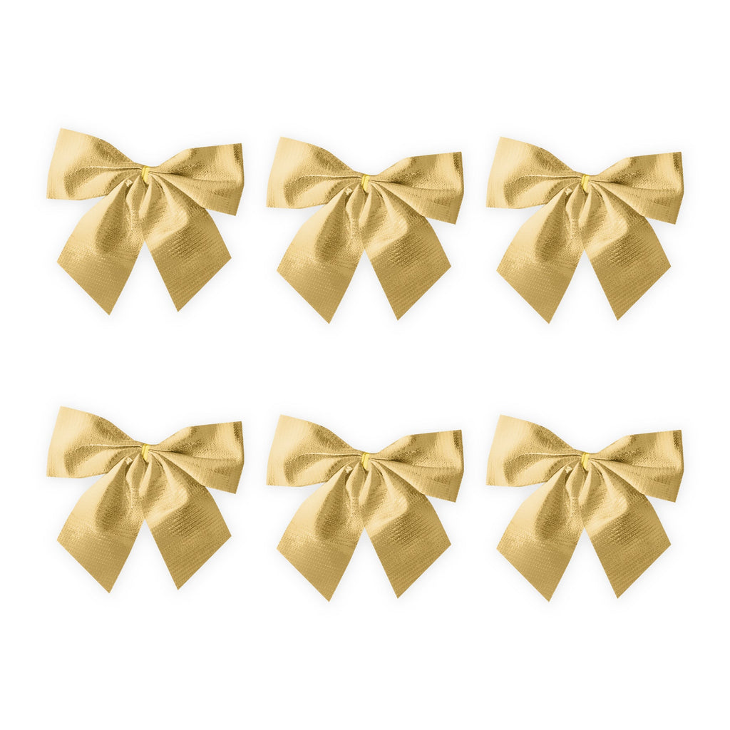 6x Schleife gold 8x8cm