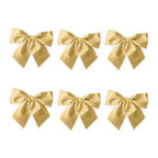 6x Schleife gold 8x8cm