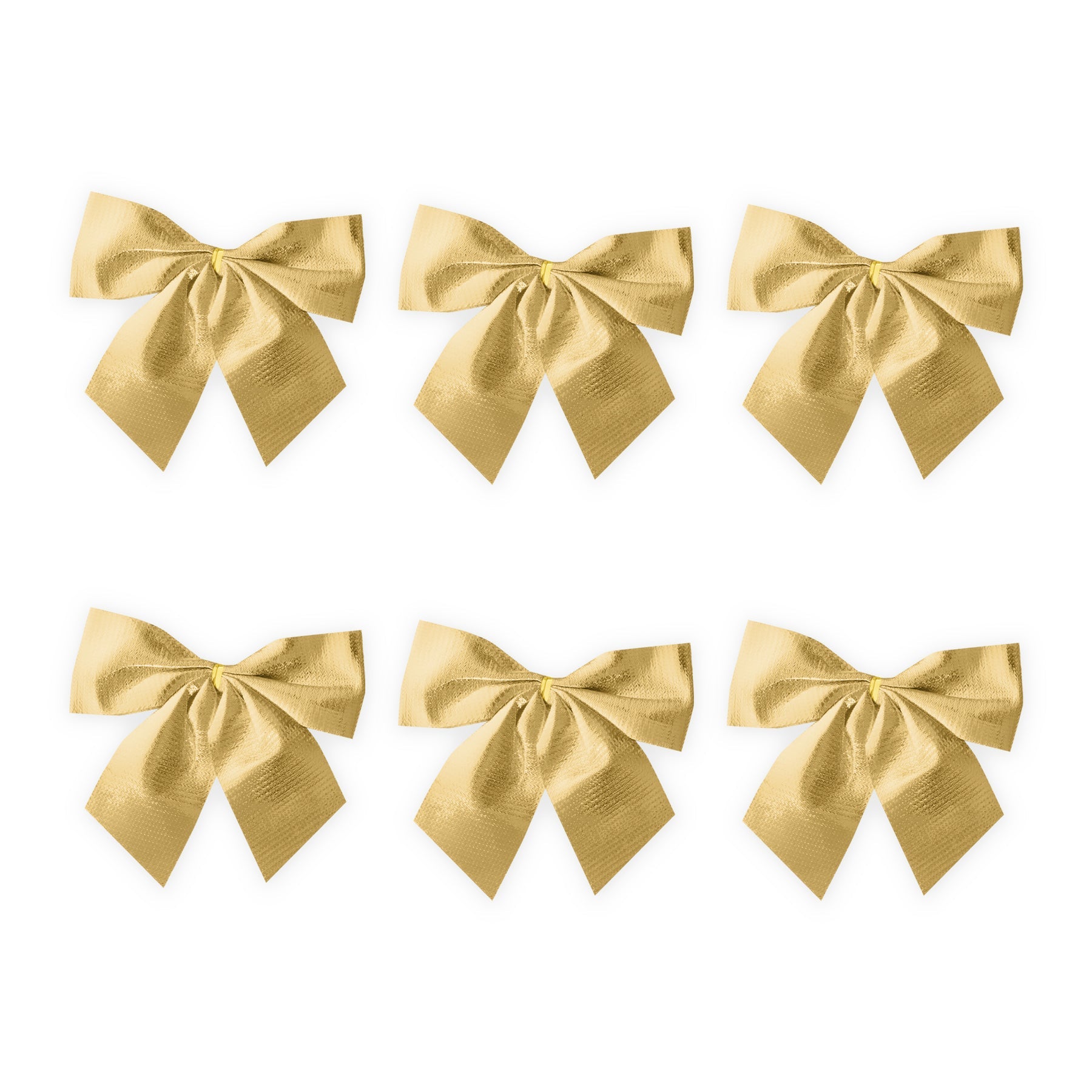 6x Schleife gold 8x8cm