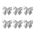 6x Schleife silber 8x8cm