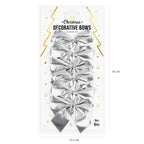 6x Schleife silber 8x8cm