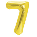 Folienballon Zahl Nr. 7 gold 86cm