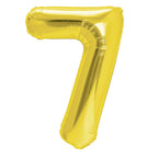 Folienballon Zahl Nr. 7 gold 86cm