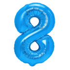 Folienballon Zahl Nr. 8 blau 86cm