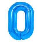 Folienballon Zahl Nr. 0 blau 86cm