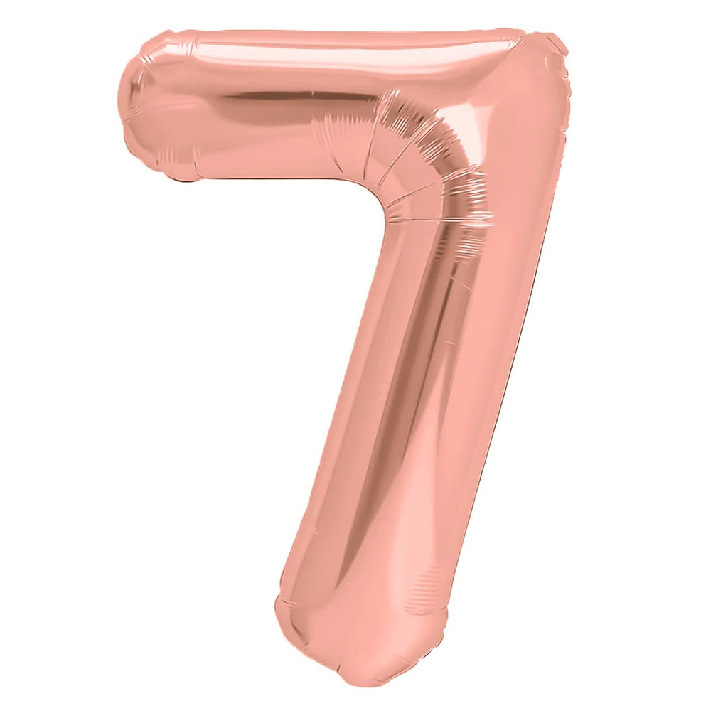 Folienballon Zahl Nr. 7 rosegold 86cm