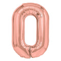 Folienballon Zahl Nr. 0 rosegold 86cm