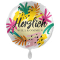 Folienballon Herzlich Willkommen rund 45cm