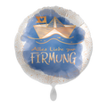 Folienballon Firmung 45cm rund blau