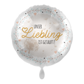 Folienballon Taufe Liebling 45cm rund pearl