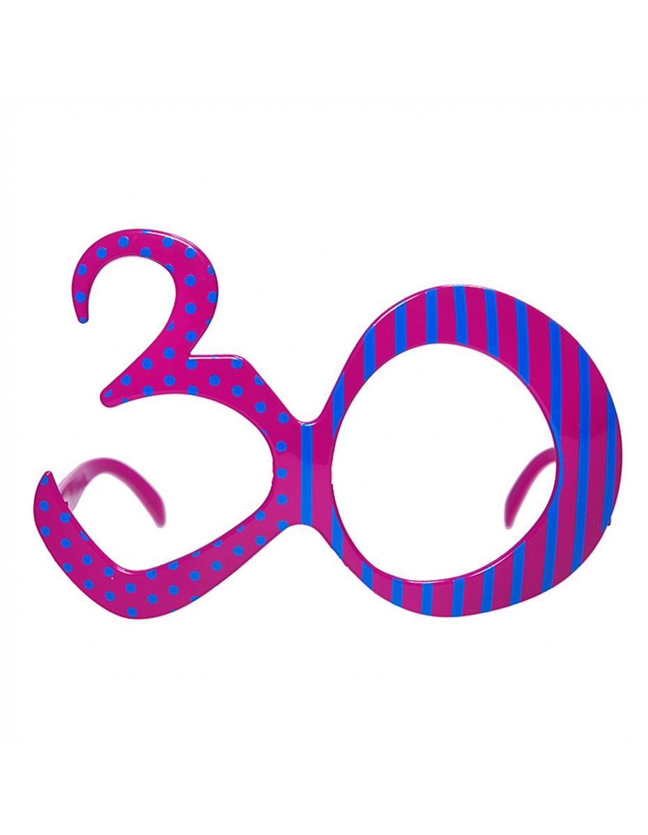 Partybrille Nr. 30 pink, blau