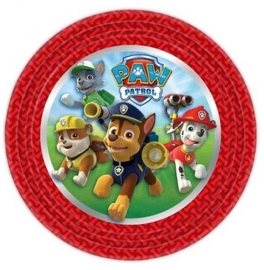 8x Papierteller Paw Patrol 18cm