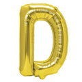 Folienballon Buchstabe D gold 35cm