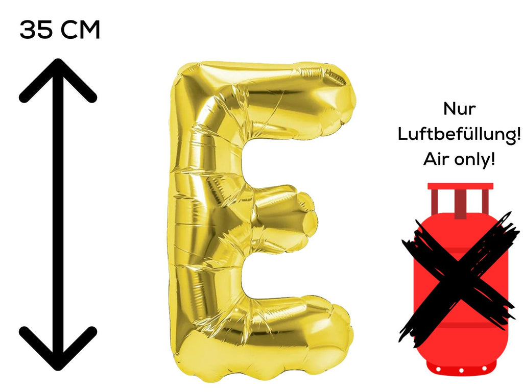Folienballon Buchstabe E gold 35cm