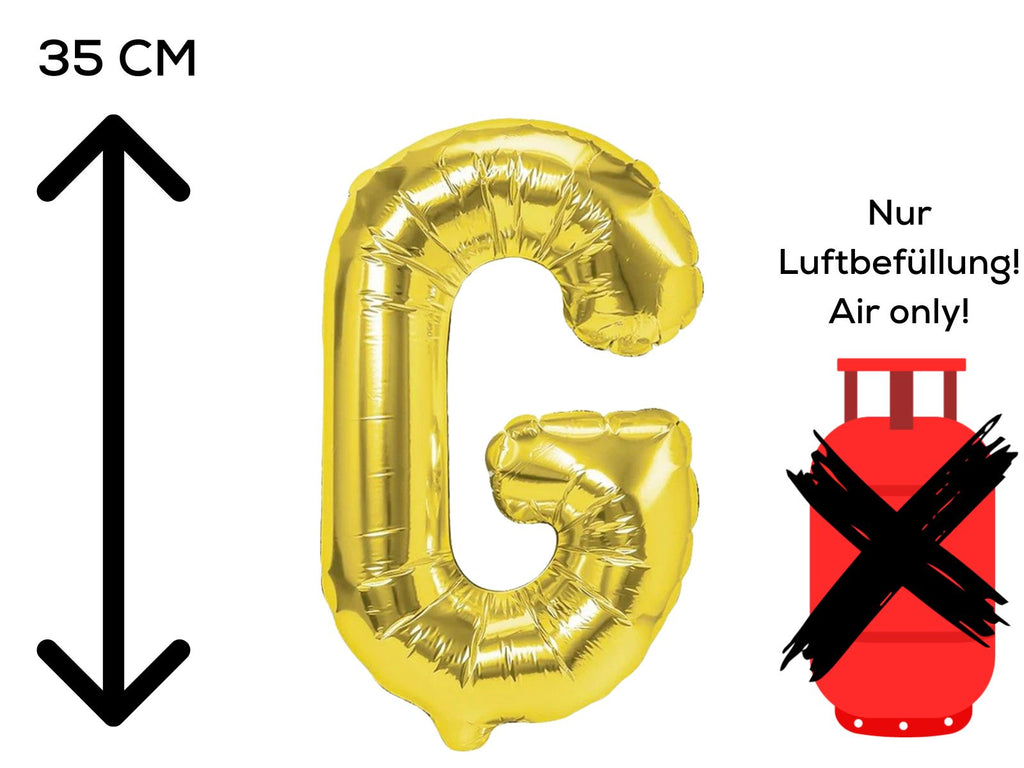 Folienballon Buchstabe G gold 35cm