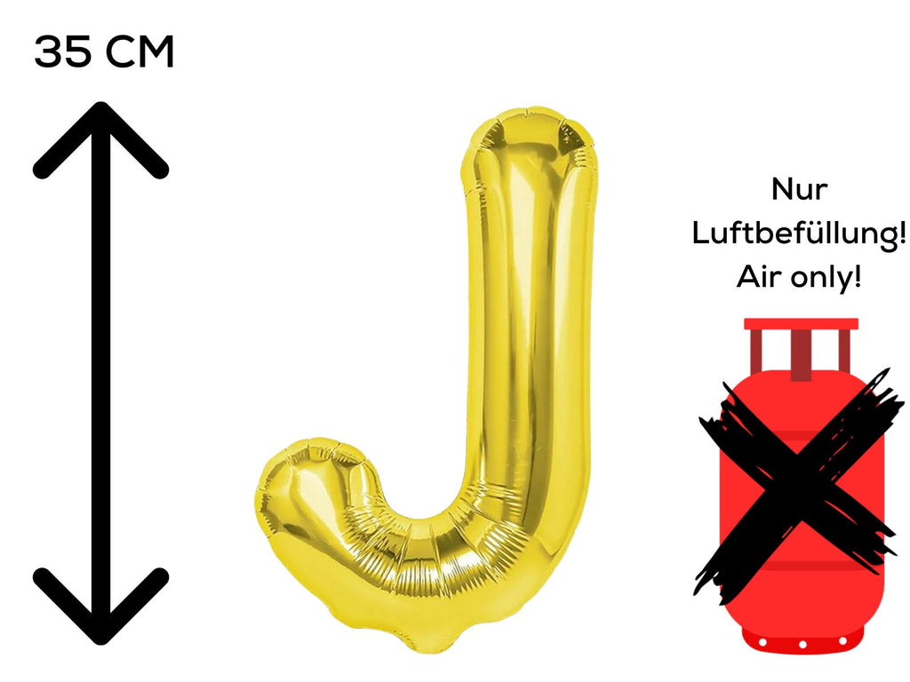 Folienballon Buchstabe J gold 35cm