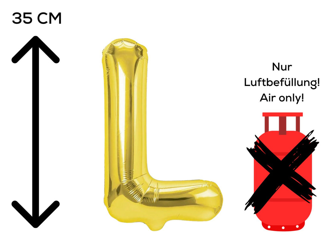 Folienballon Buchstabe L gold 35cm