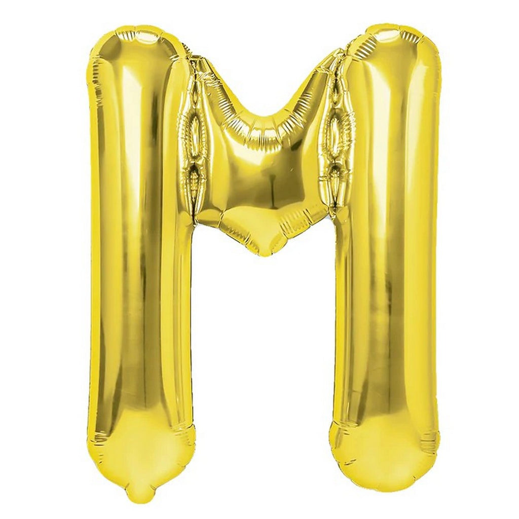 Folienballon Buchstabe M gold 35cm