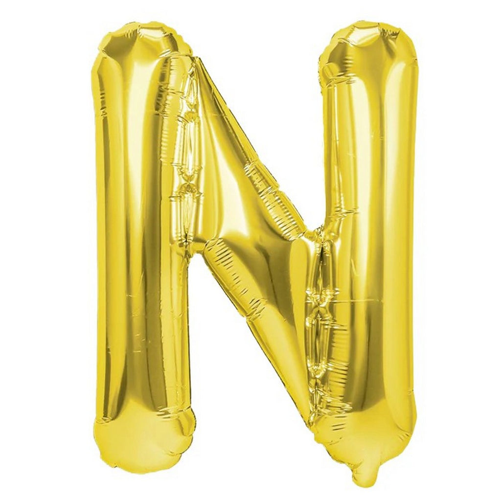 Folienballon Buchstabe N gold 35cm