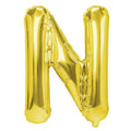 Folienballon Buchstabe N gold 35cm